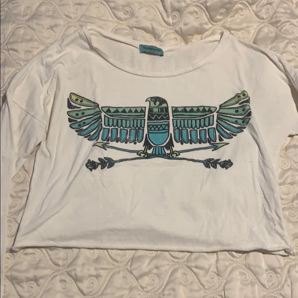 CROPPED LONG SLEEVE WORKSHOP TOP SIZE SMALL